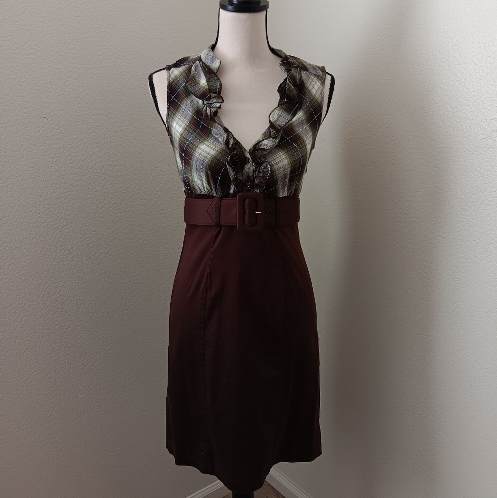 TRIXXI Y2k Plaid Top Dress